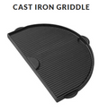 Cast Iron Griddle, Flat and Grooved Sides, (1PC)