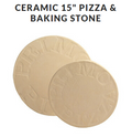 Baking Stone, Natural Finish Ceramic (15-in) for XL400 , LG300, Kamado