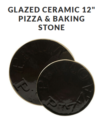 Baking Stone, Glazed Ceramic Pizza & Baking Stone (12-in) for XL, LG, JR, Kamado