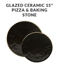 Baking Stone, Glazed Ceramic Pizza & Baking Stone (15-in) for XL, LG, Kamado