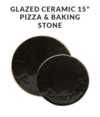 Baking Stone, Glazed Ceramic Pizza & Baking Stone (15-in) for XL, LG, Kamado