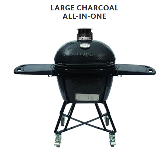 Primo Large All-In-One Ceramic Grill — Charcoal grill with Stand & Accessories