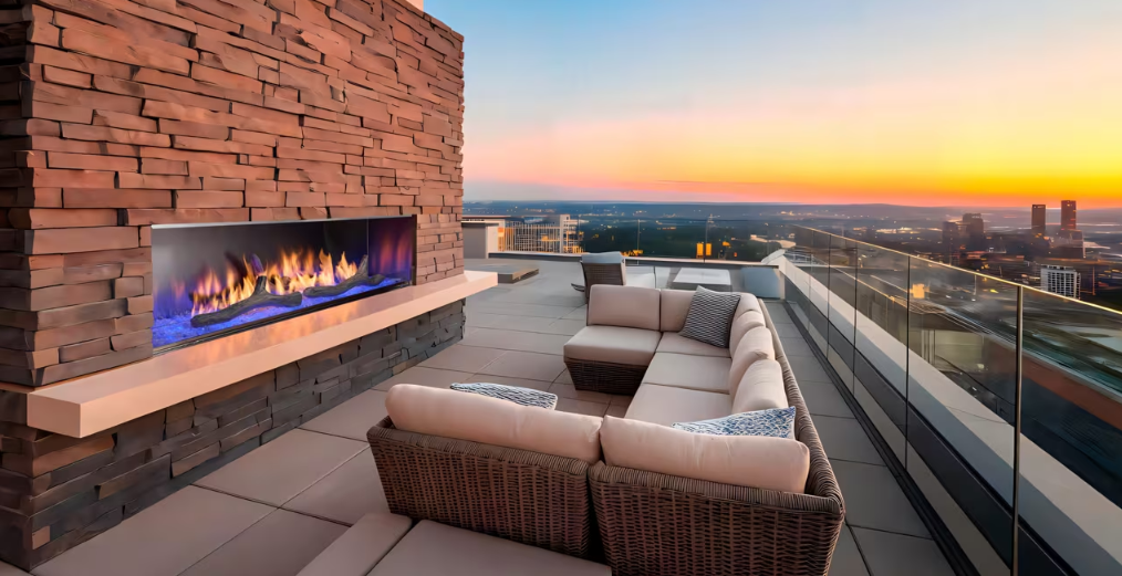 Outdoor Lifestyles 48 Lanai Linear Outdoor Gas Fireplace