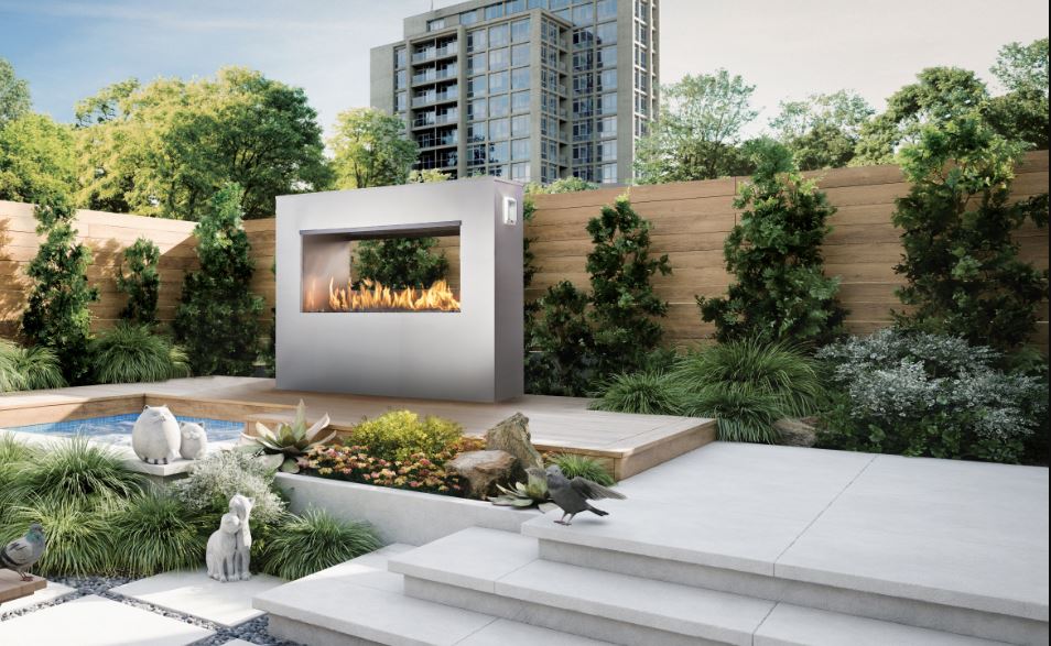 FireGarden 4024 See-Thru Linear Outdoor Gas Fireplace
