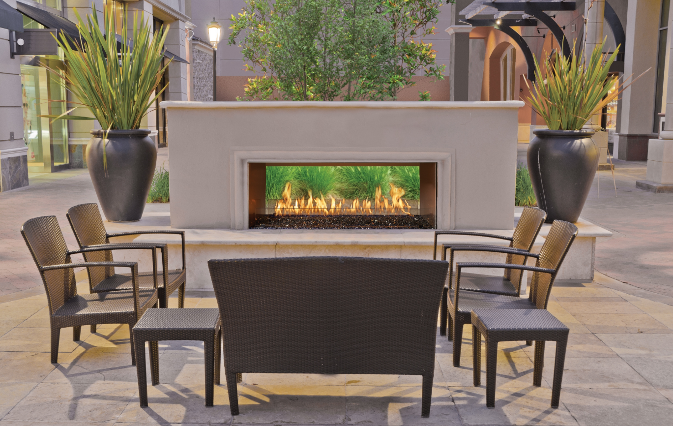 FireGarden 4024 See-Thru Linear Outdoor Gas Fireplace